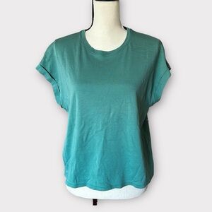 Princesse Tam Tam Sz XS Green Supima Cotton T-Shirt Oversized Short Sleeves